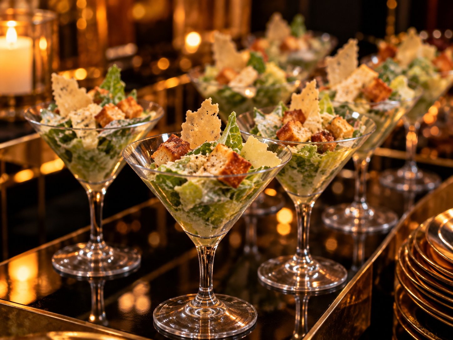 Mini Caesar in martini glasses